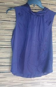 Anne Klein 16 Dark Indigo Sleeveless Top Plus